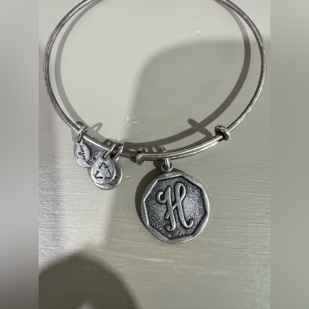 Alex and Ani silver H bracelet